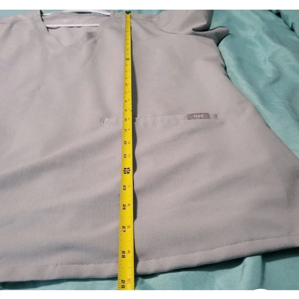 Figs Scrub Top Womens XXL Gray Casma Three Pocket Nurse Hospital Uniform‎ Dr